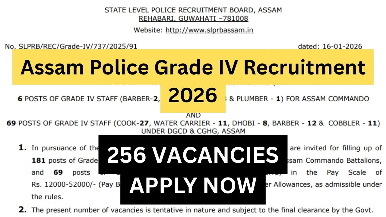 Assam Police Grade IV Recruitment 2026 > Eligibility Conditions, Important Deadlines and Selection Stages