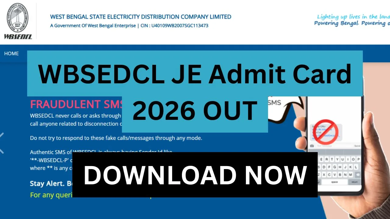 WBSEDCL-JE-Admit-Card-2026-OUT